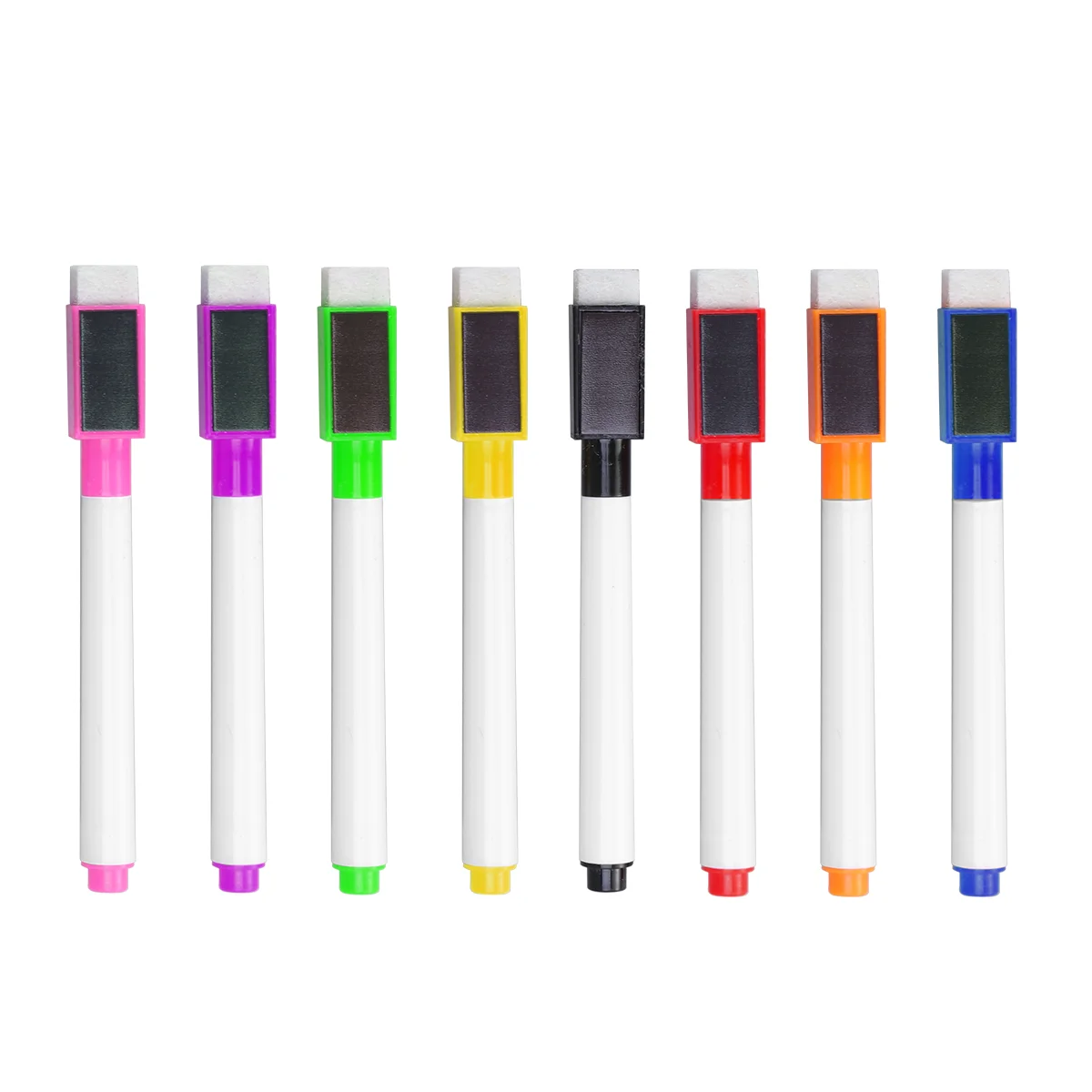

8PCS Multi- functional Colorful Portable Black White Board Markers 8 Assorted Color Magnetic Whiteboard Pen Dry Erase Markers