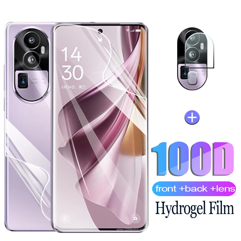 

Front Back Hydrogel Film For Oppo Reno10 Pro+ Smartphone Screen Protector Reno10 Pro Plus Reno 10 10Pro Camera Protection Glass