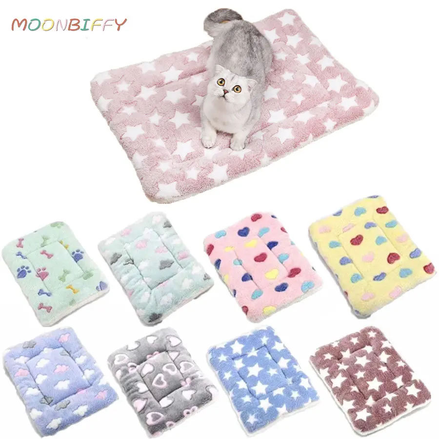 

Плюшевый коврик для собак и кошек, утолщенное мягкое шерстяное одеяло для домашнего использования, портативные моющиеся подкладки для горя...