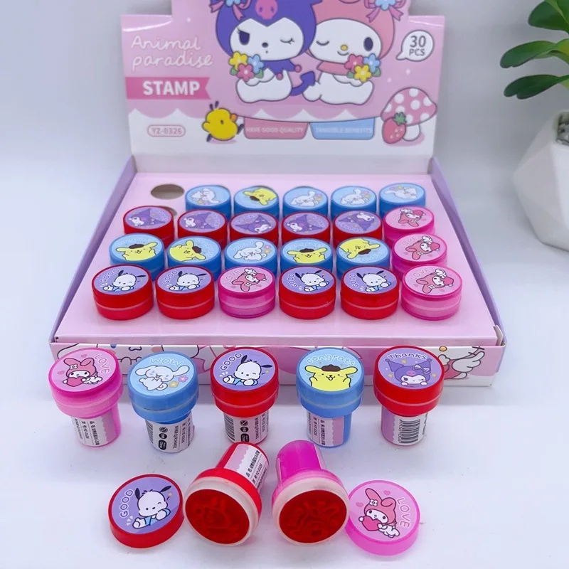 Sanrio мультяшная печать 30 шт. Cinnamoroll Mymelody Kuromi Pompompurin для студентов похвала и