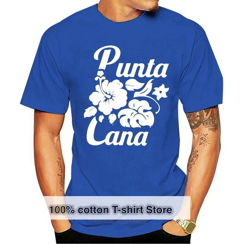 

100% Cotton O-neck Custom Printed Men T shirt Punta Cana Vacation Tshirt Women T-Shirt