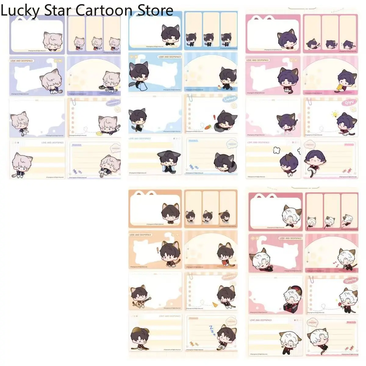 Блокнот Love and Deepspace Sylus Zayne Xavier Rafayel Caleb