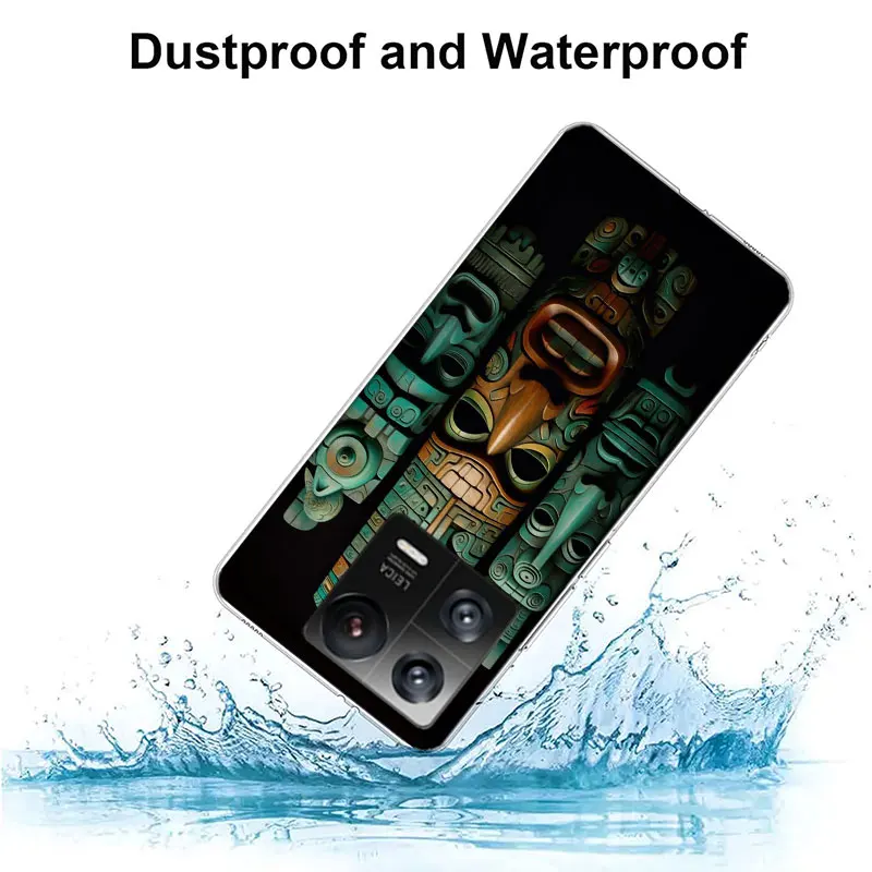Aztec Maya Stone Прозрачный Роскошный чехол для телефона Xiaomi Mi 13 12 12T Pro 11 Ultra 11T 11i 10 10T 9 9T 8