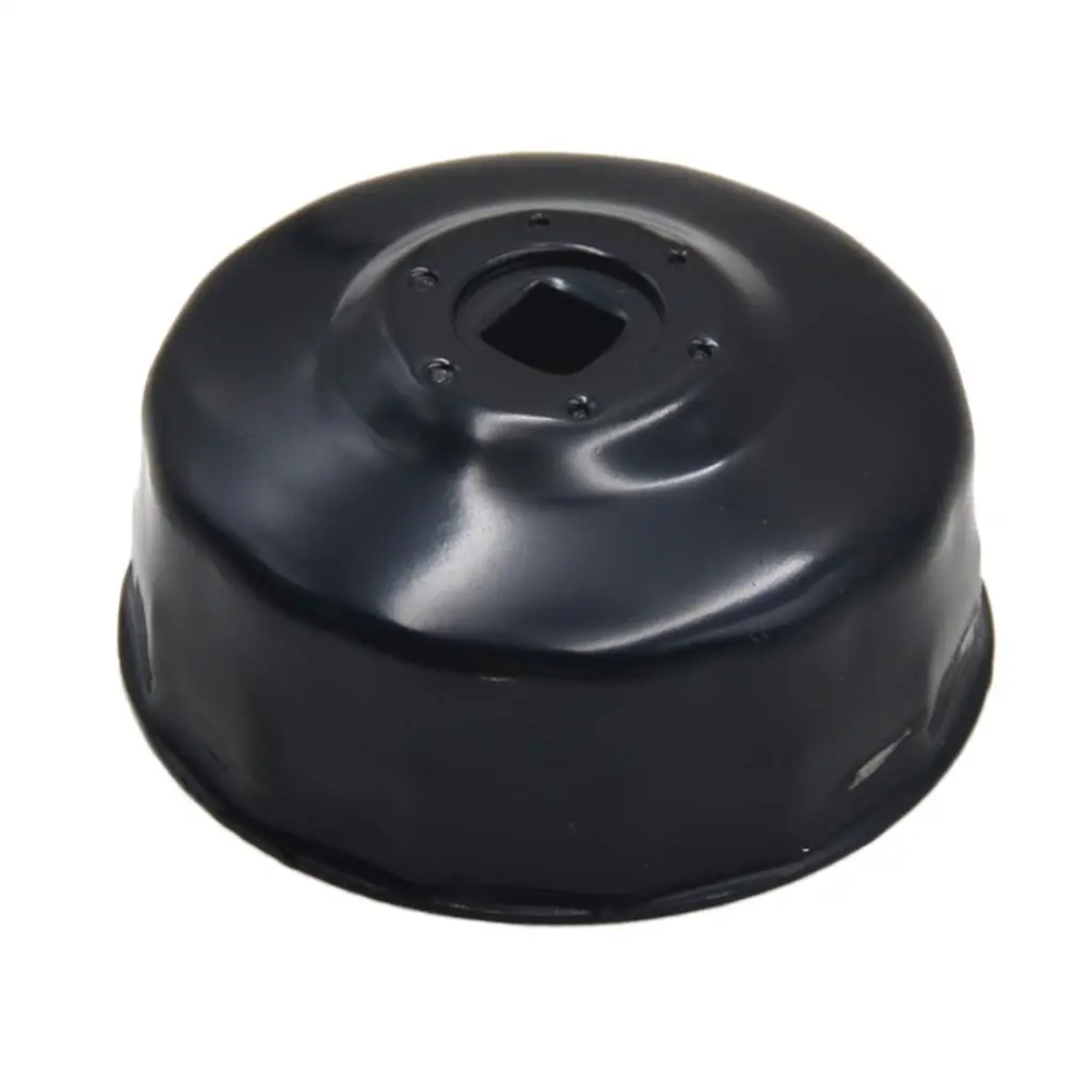 

Durable Black Steel 76mm 14 Flutes Car Oil Filter Cap Type Wrench Remover Tool with 3/8' Drive Socket