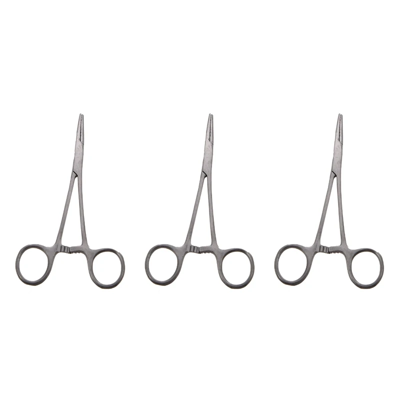 

3X New 5 Inch Fishing Stainless Steel Straight Hemostat Forceps Locking Clamps