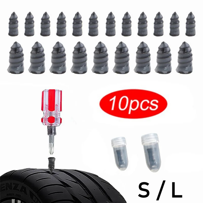 

10 Pcs Vacuum Tyre Repair Nail for Motorcycle Car Trucks Scooter Bike Tire Puncture Repair Universal Tubeless Rubber Nails