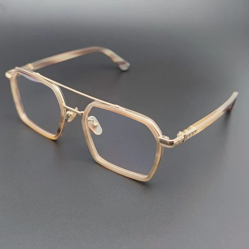 

2023 квадратные Простые ретро модные очки в стиле рога буйвола, супер тонкие и классные оптические очки для близорукости