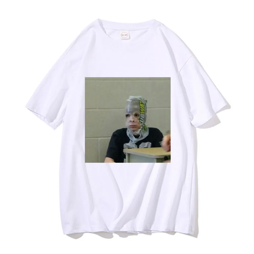 

Funny Subway Bag Kid Graphic Print Tshirt Short Sleeve Men's Fashion Casual Loose T-shirts Men Women Regular Crewneck T Shirt