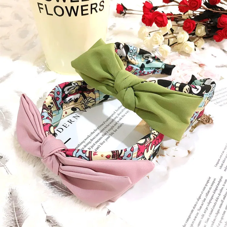 

Модные аксессуары для волос Disney, милая мультяшная Минни, двойной большой бант, обруч для волос, повязка на голову, дикая шпилька для волос с М...