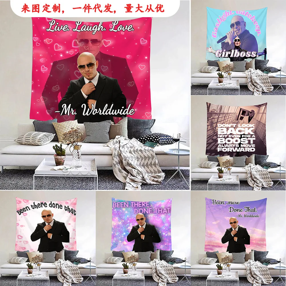 Mr 305 Pitbull Worldwide Hippie Tapestry Fabric Macrame Wall Hanging Sofa Blanket Beach Room Decor Cloth Carpet Yoga Mats Sheet