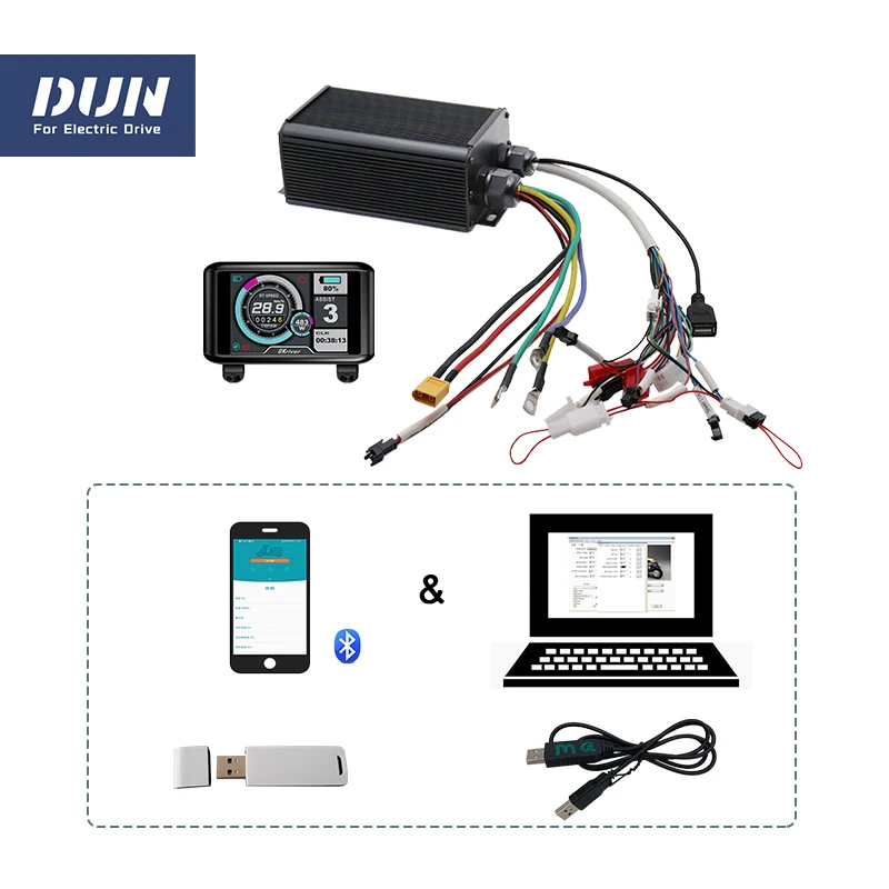 

Free Shipping Programmable by PC Phone SVMC7245-M Electric Bicycle Controller with PAS Display Kits For Convert Bike
