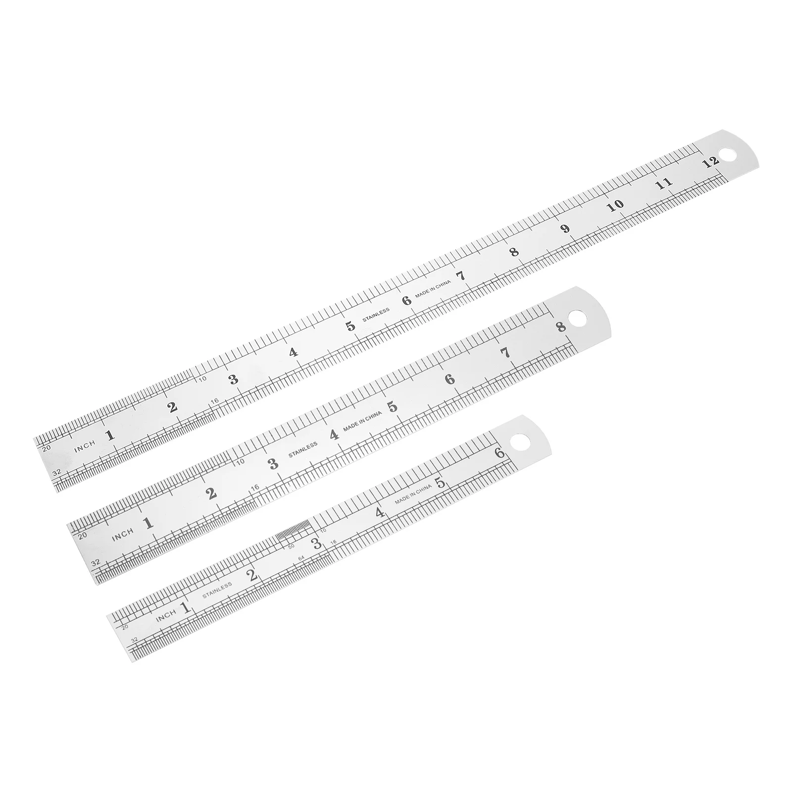 

Ruler Straight Machinist Metal Steel Stainless Drawing Set Metric Multipurpose Woodworking Tool Rulers Double Inch Millimeter