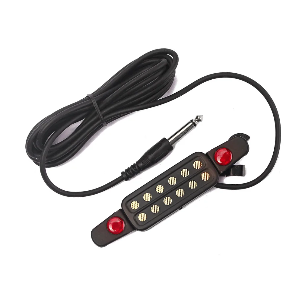 

Звукосниматель гитары с 12 отверстиями малошумный металлический гитарный преобразователь с кабельным звуковым отверстием звукосниматель ...