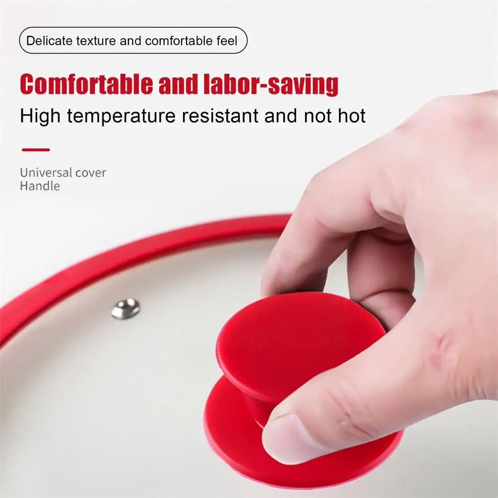 

Pot Lid Knob Silicone Universal Pot Lid Cover Replacement Knob Holding Casserole Cover Saucepan Handle Kettle Kitchen Glass P6d5