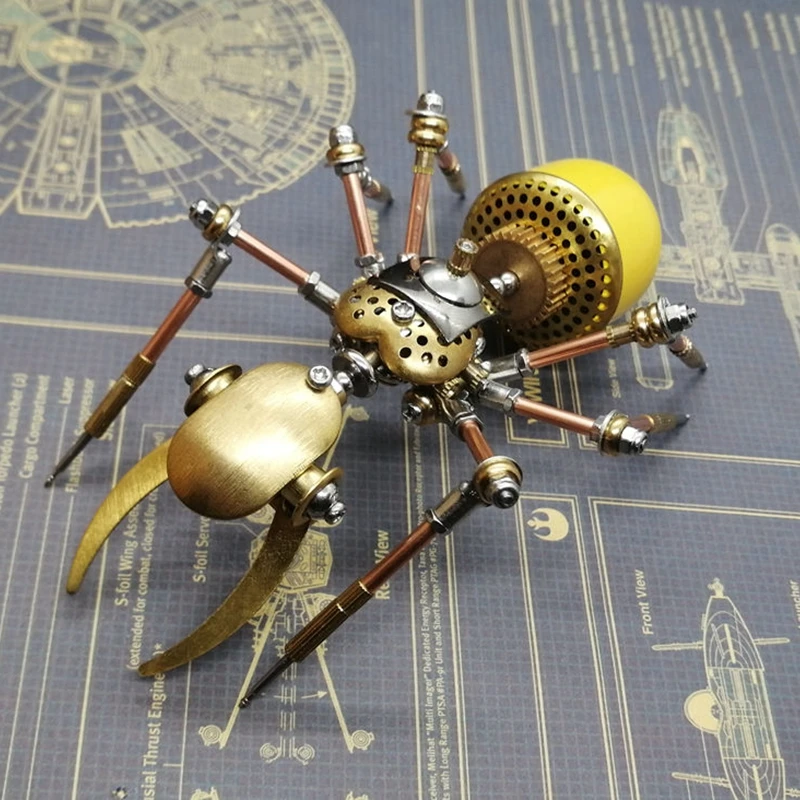 Creative Mechanical Insect Ornament Metal Desktop Decoration furnishings Steampunk 3D Ant Model
