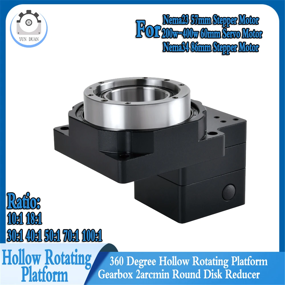 

Planetary Reducer 130mm1arcmin Hollow Rotating Platform Replaces DD Motor/cam Divider Stepper Motor 10/18:1 Bevel Nema23 Nema34