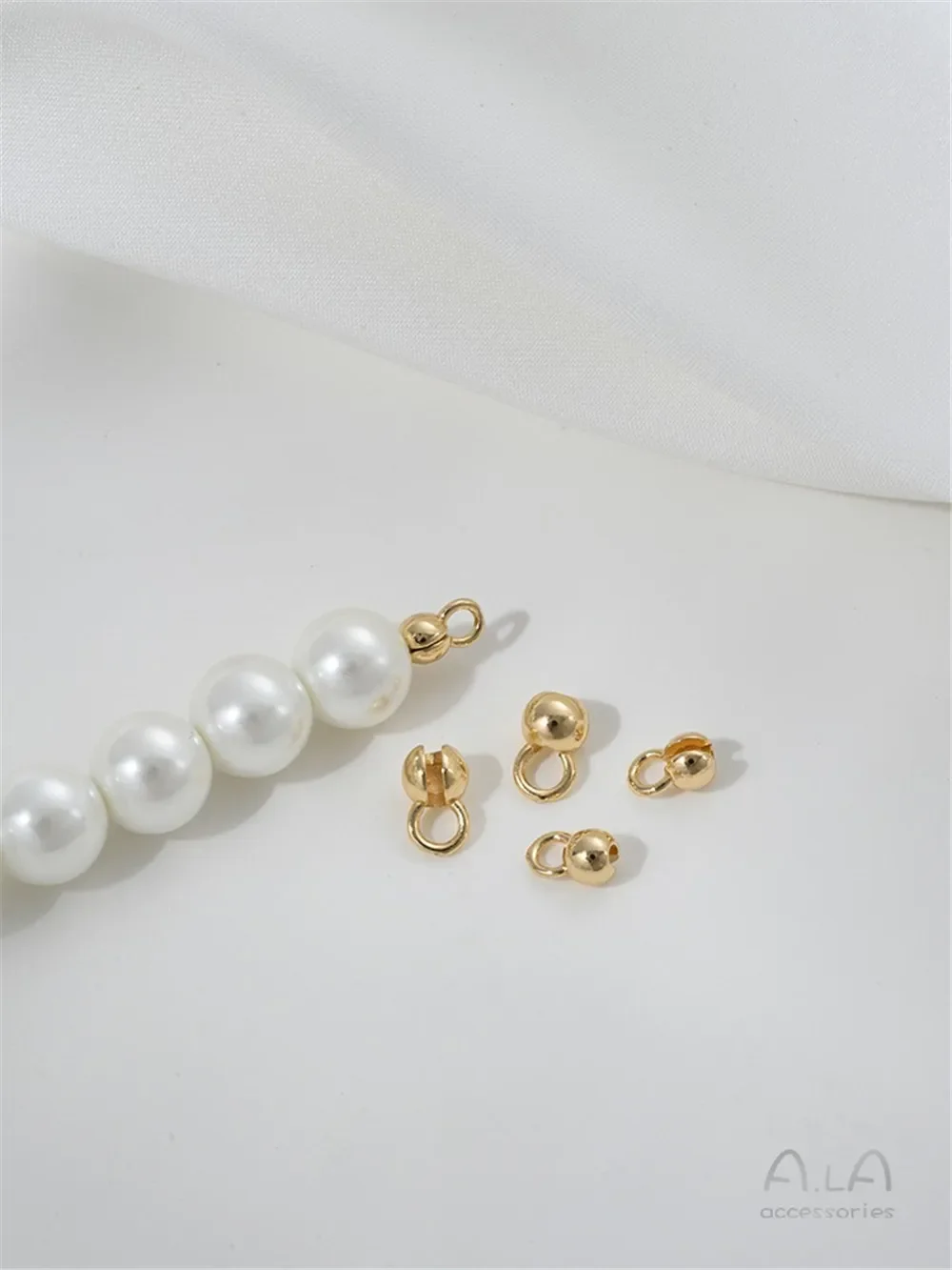 14 К посылка пряжка с золотой фасолью жемчужная цепочка узел сделай сам ювелирные