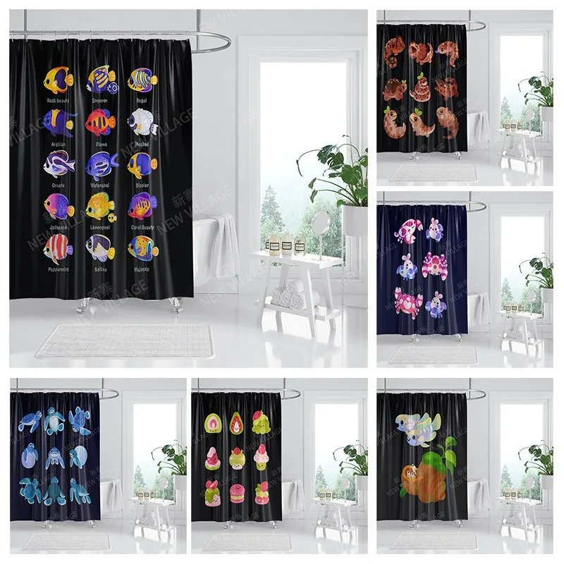 

Waterproof fabric shower curtains Bathroom curtain accessories Bath curtain for shower 180x200cm 240*200 anime boho decoration