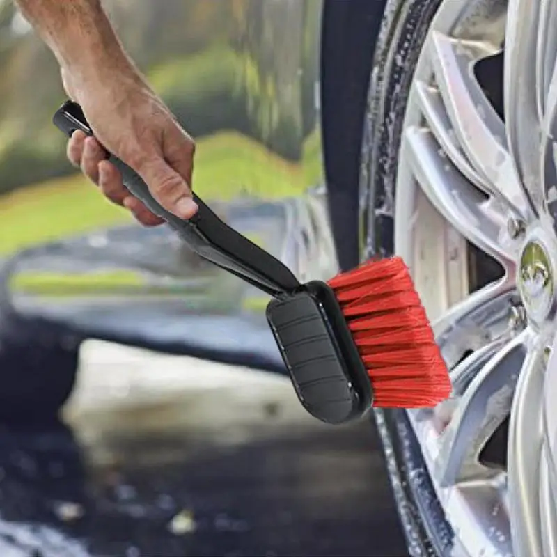 

Soft Bristle Wheel Cleaning Brush Long Handle for Tires Wash Brush to Effectively Clean Dirt Dust and Grime on Tires and Wheels