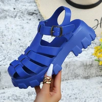 summer womens sandals hollow out platform ladies shoes for women buckle strap fashion casual outdoor non slip leisure shoes