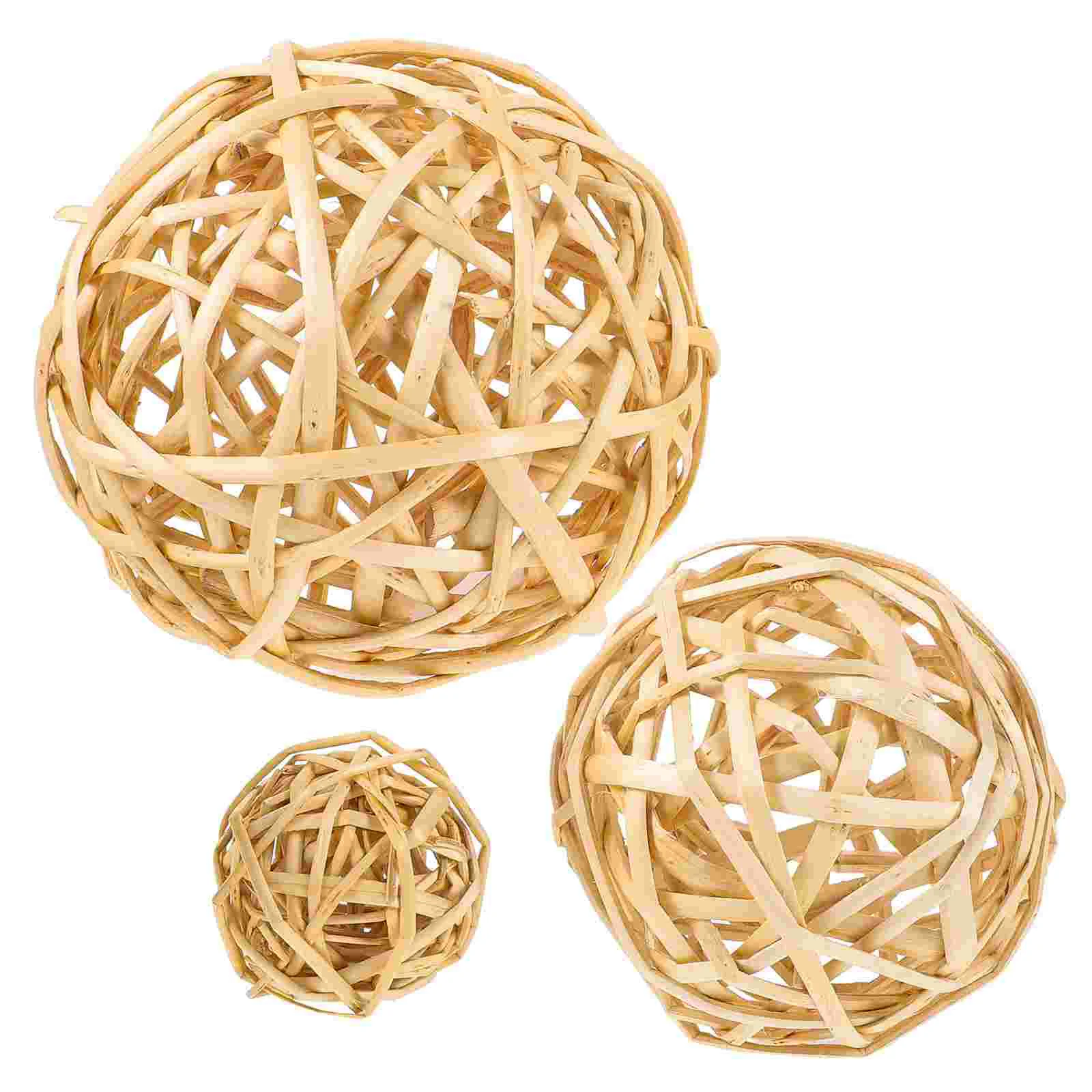 

Ball Ornament Creative Rattan Crafts Balls Decor Bathroom Accessories Pendant Home Centerpieces Tables