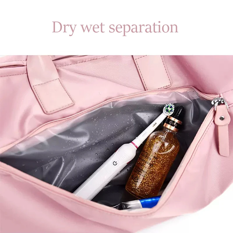 Women Sports Gym Bag With Shoes Compartment Outdoor Travel Dry Wet Bag Large Handbag Multifunction Swimming Fitness Training Bag