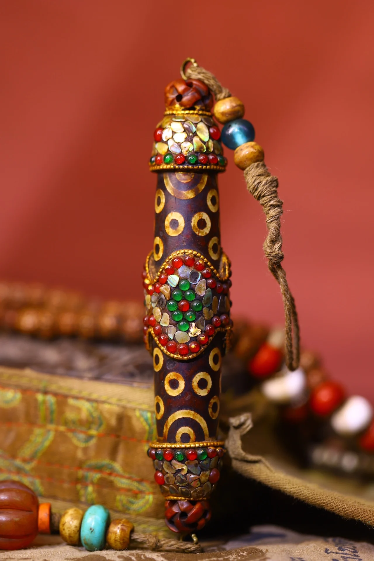 5 &quotКоллекция тибетского храма старый натуральный агат мозаика драгоценный