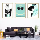 Плакат Тиффани, модная Картина на холсте, скандинавские настенные классические плакаты, кинозвезда, Одри Хепберн, Настенная картина, декор для гостиной