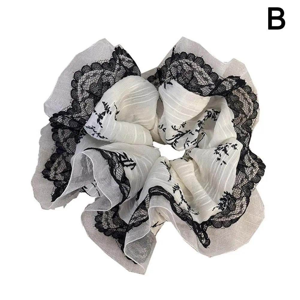 Милые кружевные жаккардовые тканевые резинки для девочек заколки конского