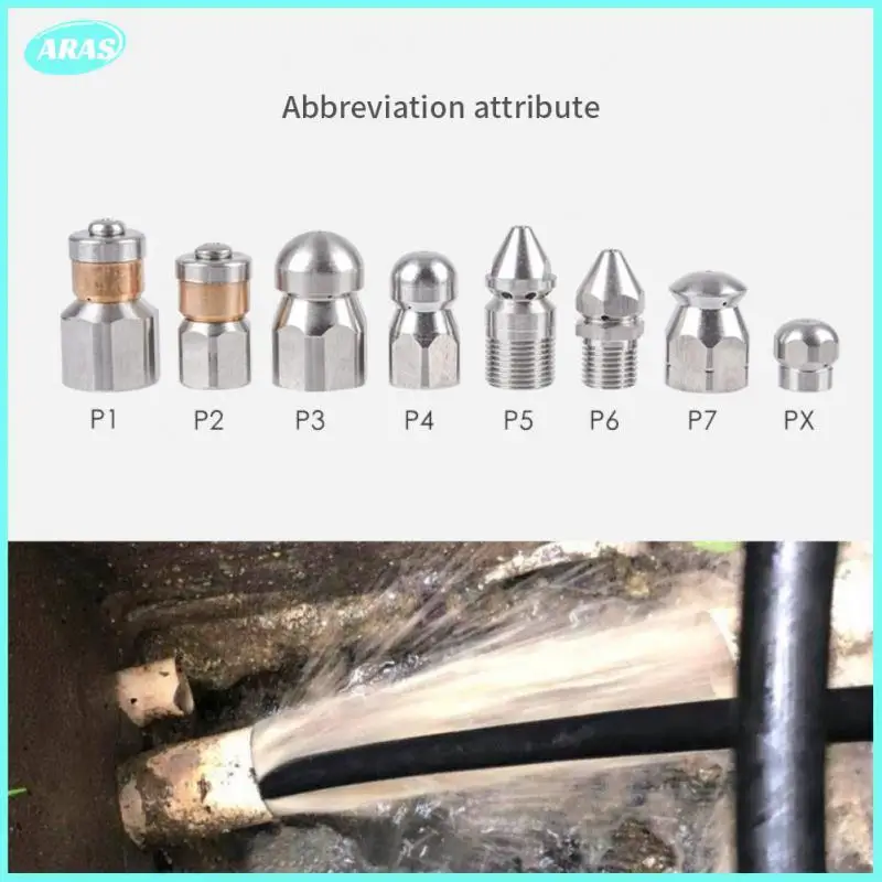 

Portable Shower Head Stainless Steel Water Rat Pipe Cleaning Machine Wire Pipe Special Rotation Ball Joint Accessories Tools