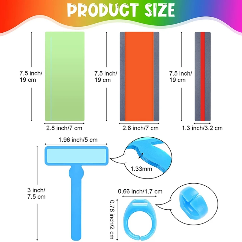 26 шт. полоски для чтения с наведением инструменты Dyslexia детей Хайлайтер пальцев