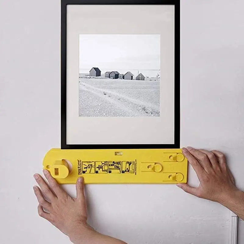 

Picture Hanging Tool Photo Frame Level Ruler Frame Hanger Mount Tools DIY Photo Frame Level Measuring Locator Wall Hang Kits