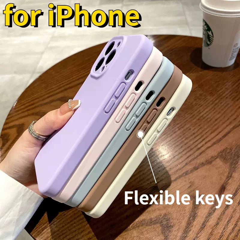 

For iPhone 12 Pro Max 14 11 13 Mini Shockproof Phone Case Protective Sleeve Silicone