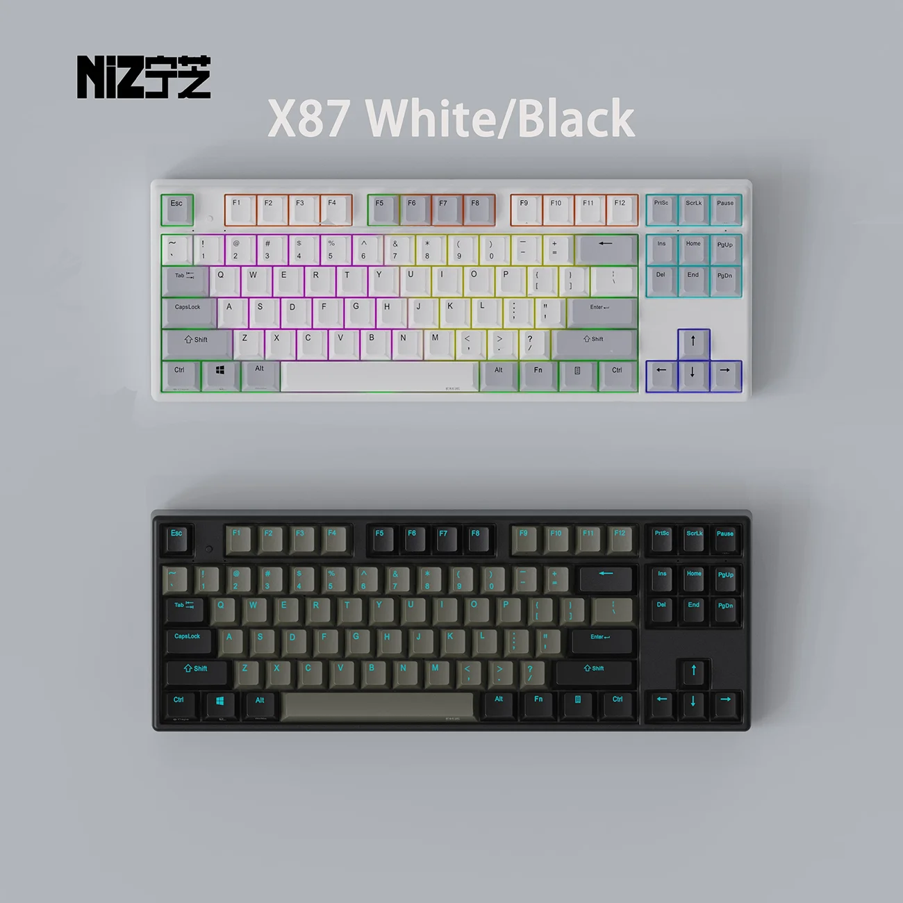 

NIZ X87 серая, белая или черная электроемкостная клавиатура EC подходит для офиса и игр