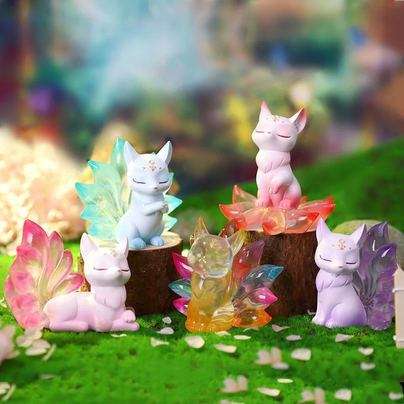 Игрушки из искусственной смолы в стиле аниме девять хвостов для косплея лиса