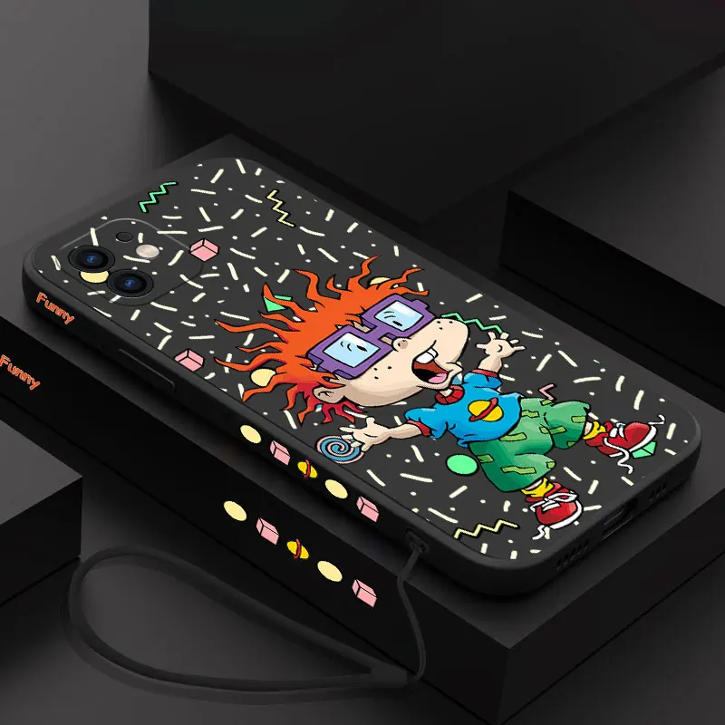 Чехол Для Телефона R-Rugrats Fun Samsung Galaxy S23 S22 S21 S20 Ultra Plus FE S10 4G S9 S10E Note 20 10 9 Со Шнурком...