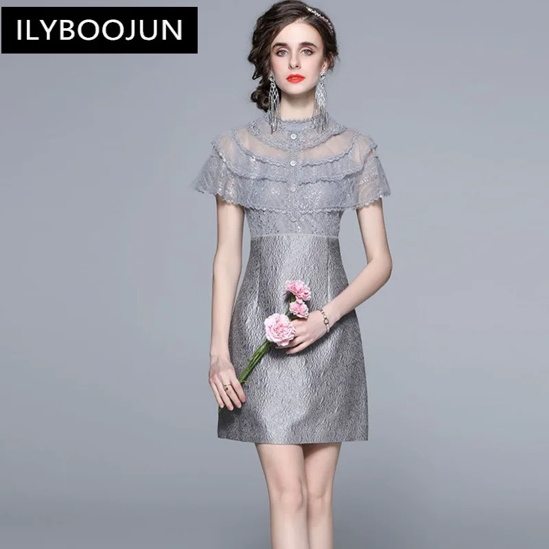 

Fashion Women Summer Luxury Beading Dress Festa High Quality Wedding Cocktail Party Robe Femme Vintage Designer Pink Vestidos
