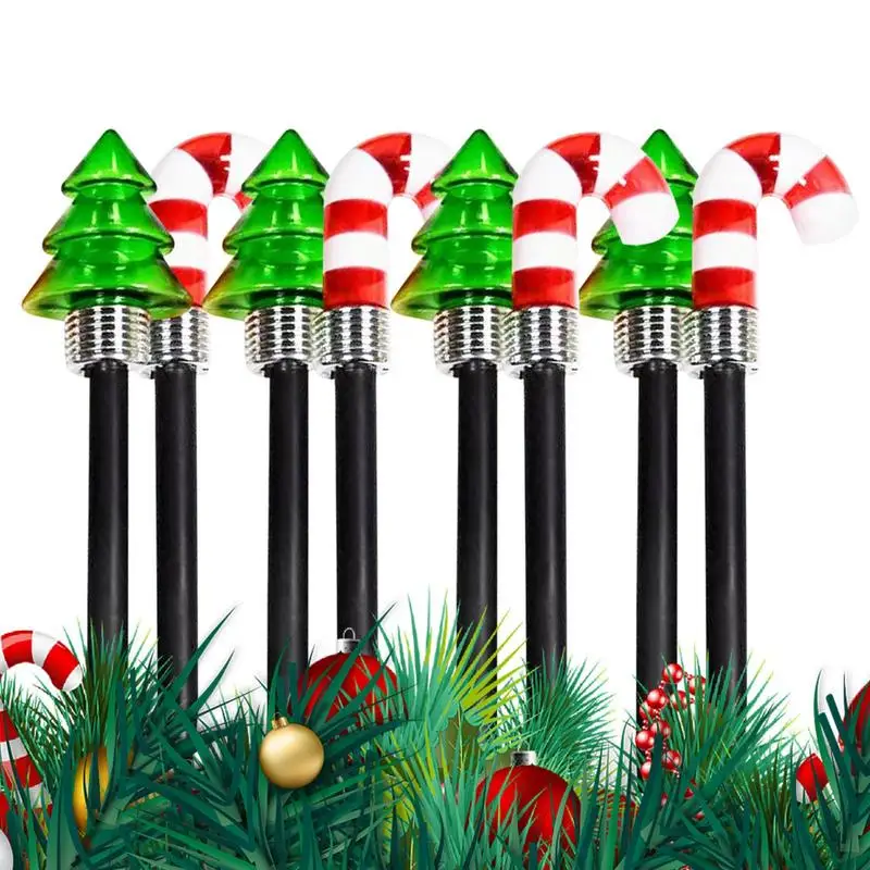 

Рождественские светильники для газона | 8 шт., рождественские светильники для дорожек, уличные украшения | Светодиодные атмосферные светиль...