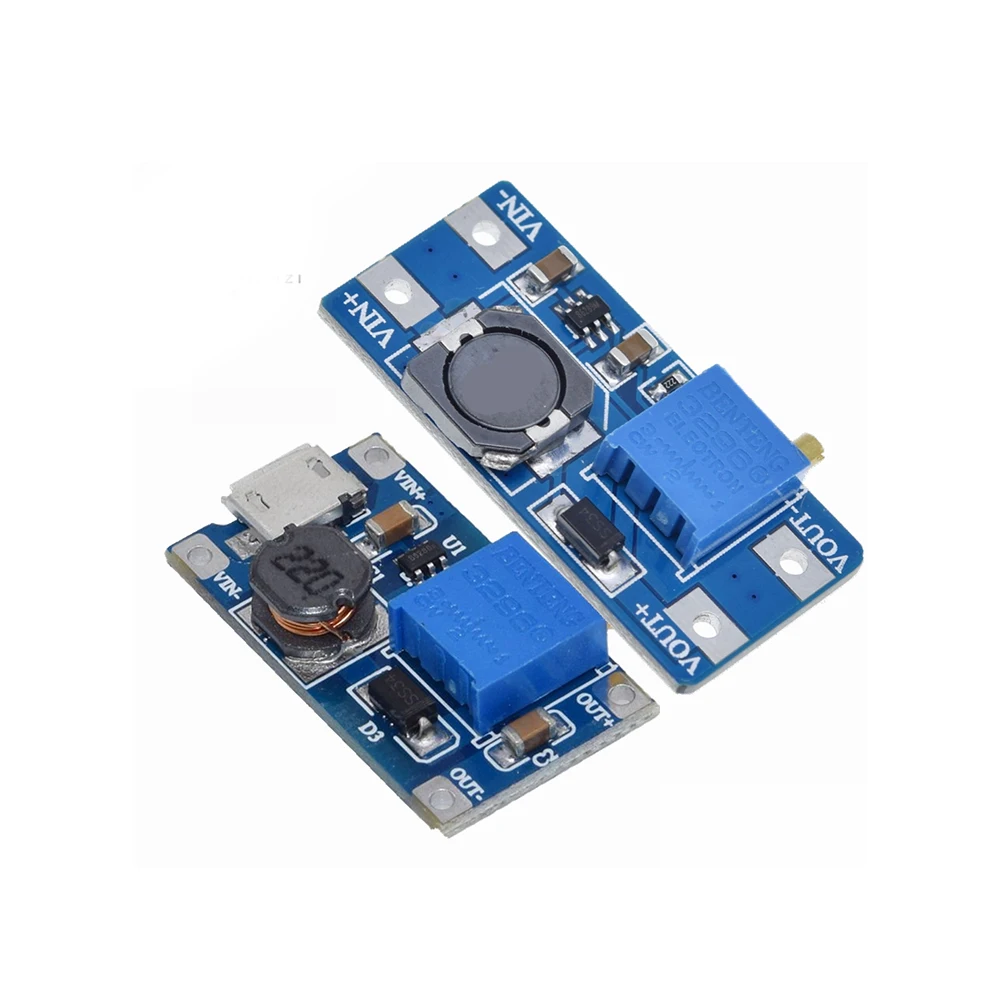 

5 шт., Повышающий Модуль питания MT3608 Φ, максимальная выходная мощность 28 в, 2 А