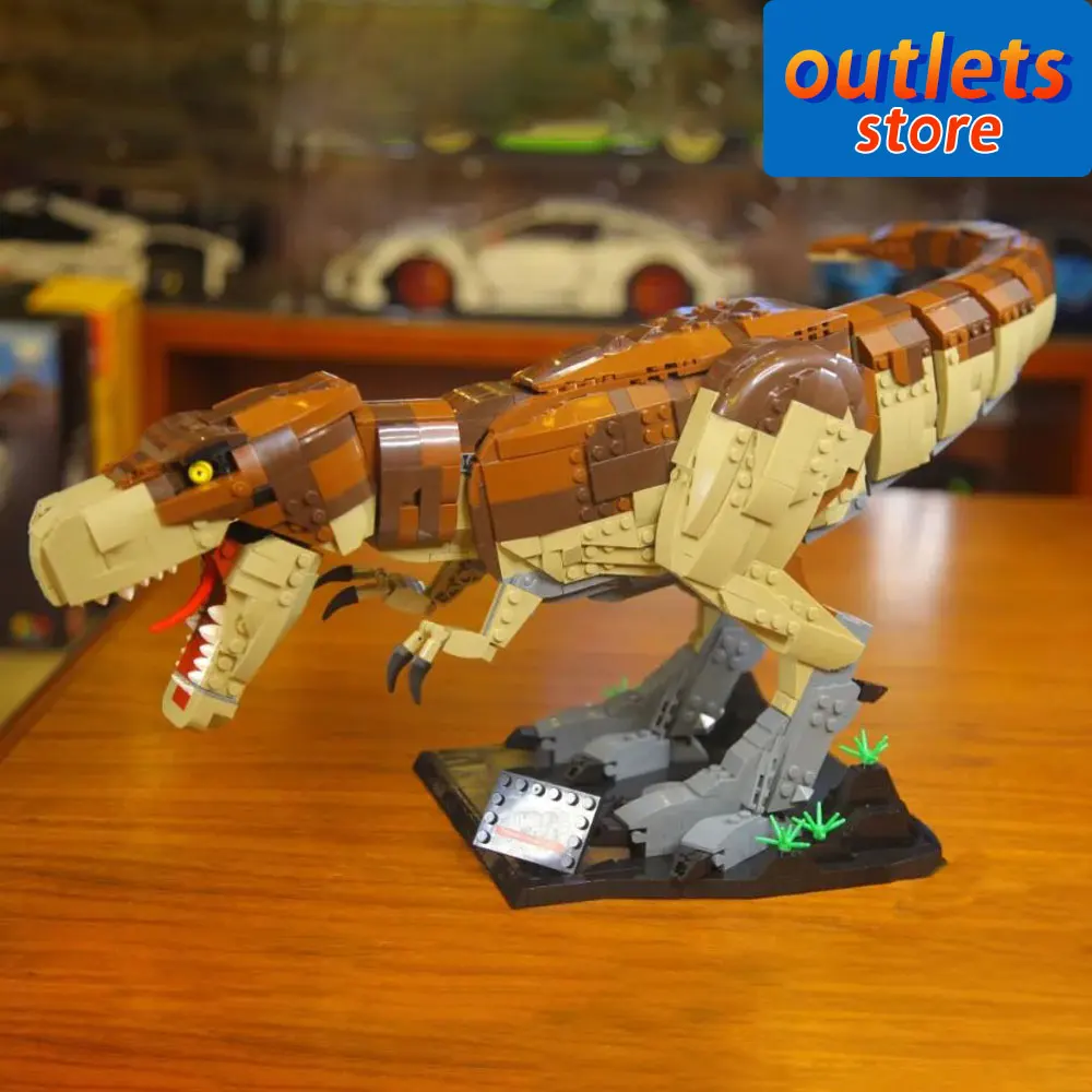 

611001 креативный эксперт IdeasT Rex Rampage Dinosaur Mosasaur кубики Moc модель Buliding блоки для мальчиков Игрушки Парк Юрского периода 1813 шт.