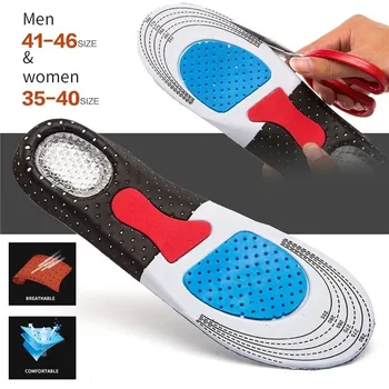 Cuttable Silicone Insoles For Feet Man Women Orthopedic Insoles For Shoes Sole Mesh Deodorant Breathable Sport Running Shoe Pads