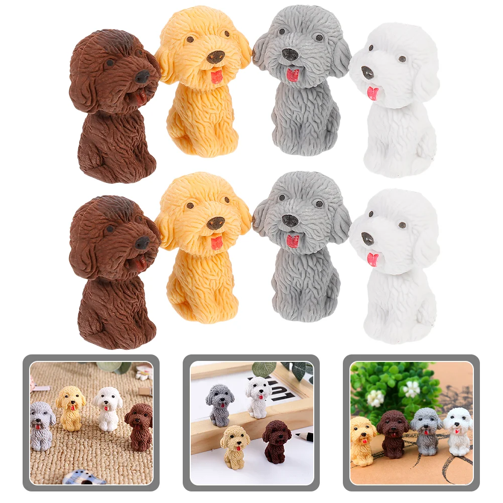 

24 Pcs Chrismas Gifts Delicate Erasers Dog Party Favors Portable Drawing Accessory Animal Student Cute