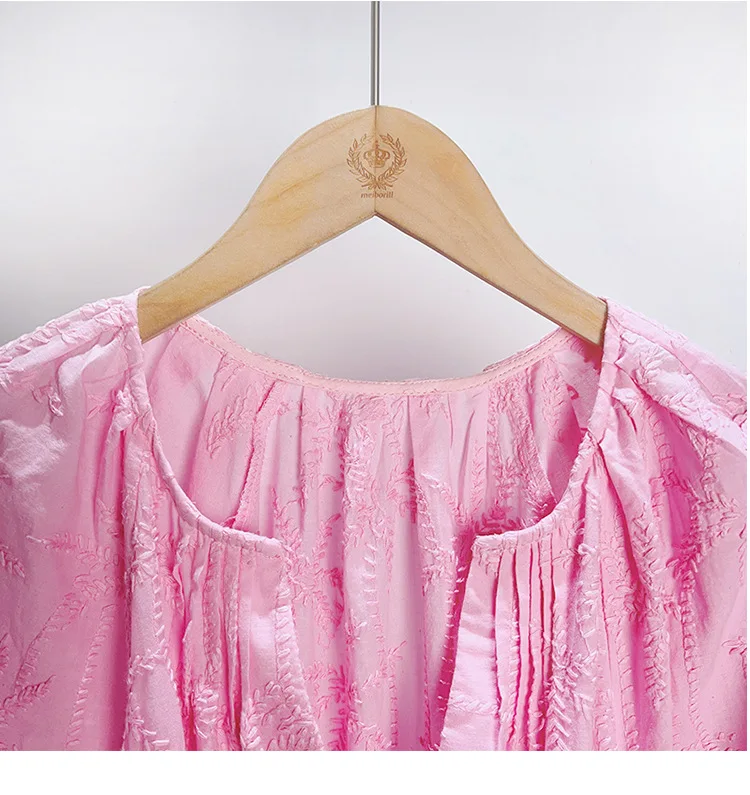 

New 2023 Women's Ruffled V-Neck Belted Dress Flared Sleeve Long Sleeve Embroidered Hem Skirt