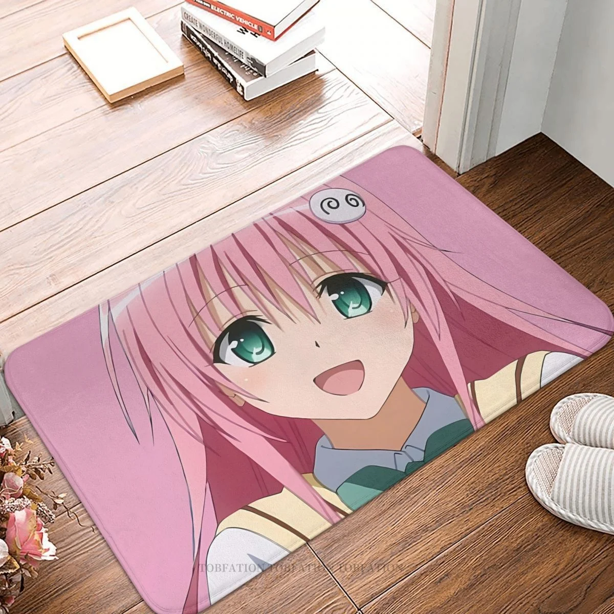 

Anime To Love Darkness Bathroom Mat Lala Satalin Deviluke Cute Doormat Flannel Carpet Entrance Door Rug Home Decoration