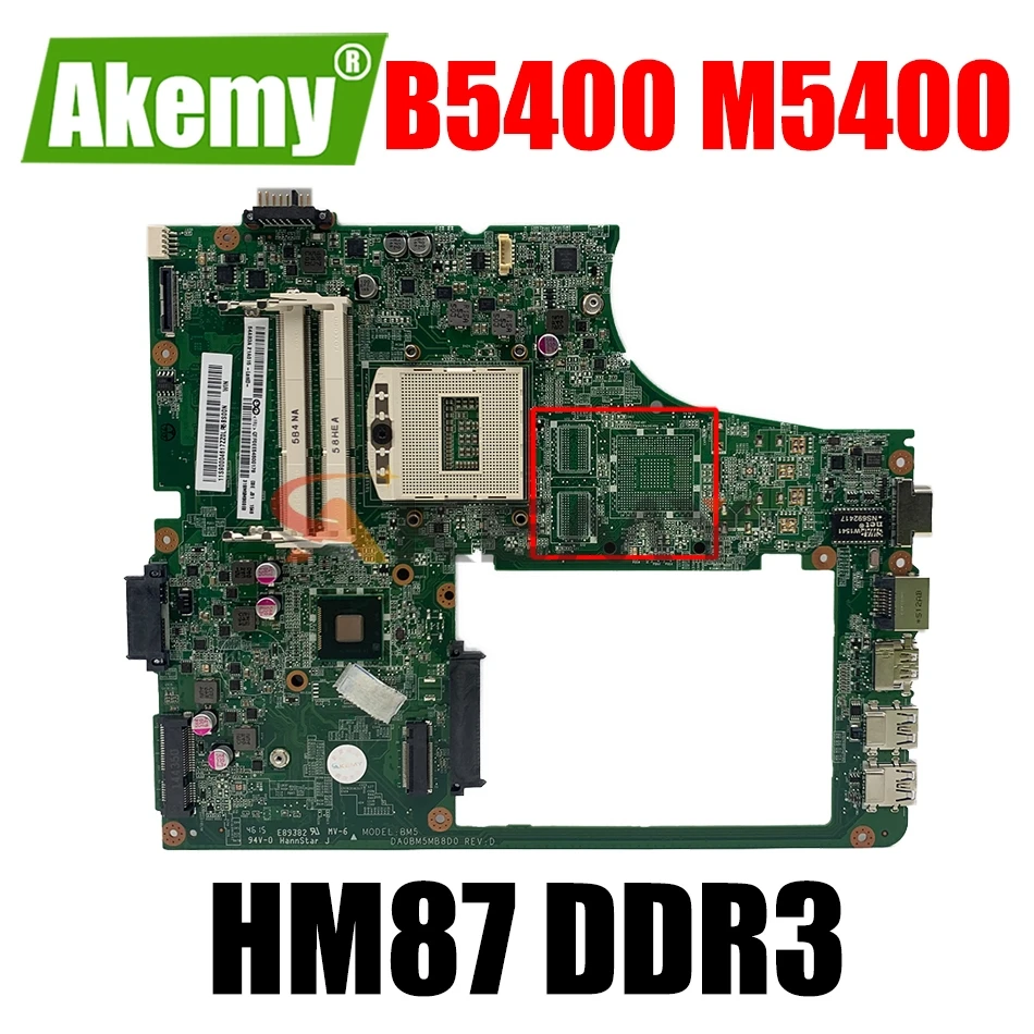 

DA0BM5MB8D0 motherboard For Lenovo B5400 M5400 notebook motherboard PGA947 HM87 DDR3 100% fully tested