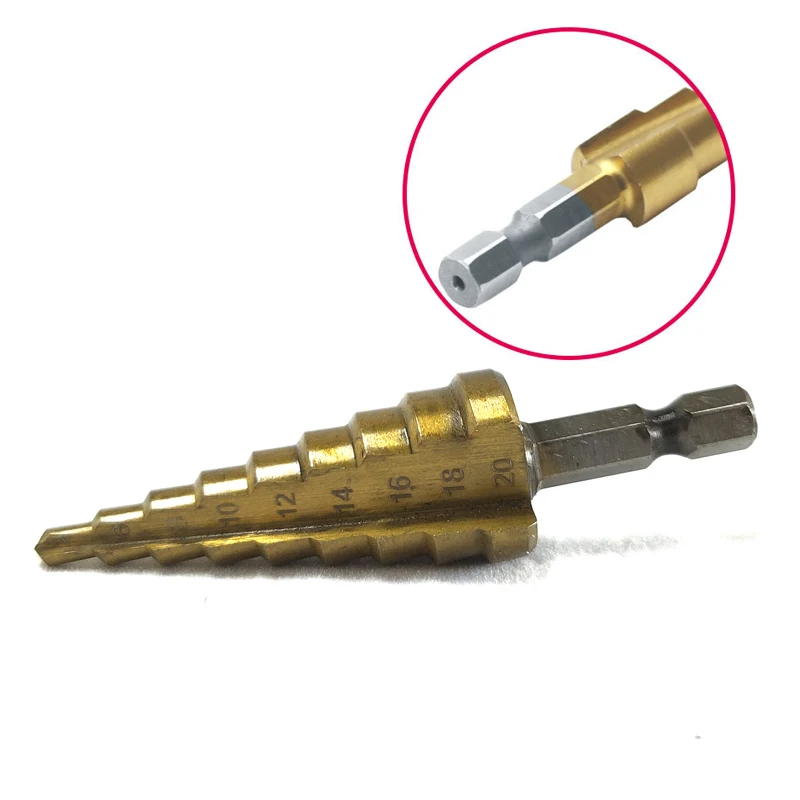 Высокоскоростное стальное ступенчатое электроинструмент сверло для металла