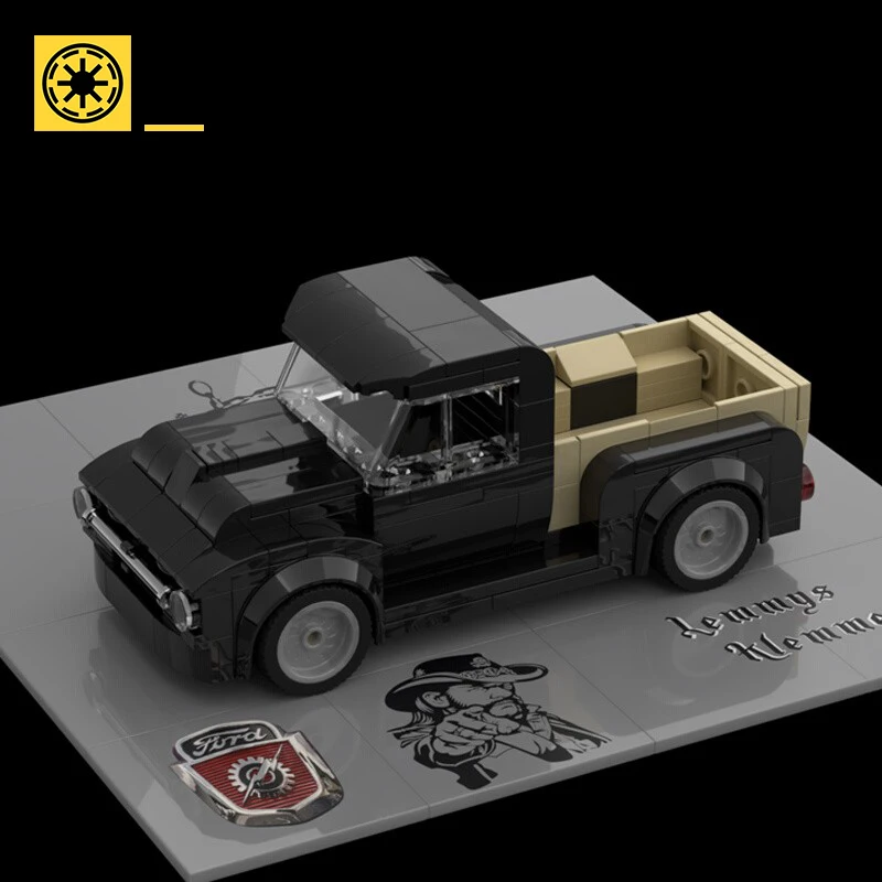 

Moc-84887 Toy model Ford F100 Truck American pickup truck sports car model disassembly building block toy children's gift set
