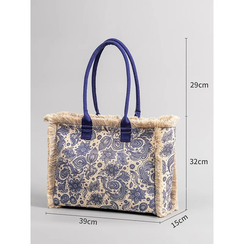 Вместительная сумка через плечо универсальная женская сумка-тоут в стиле ретро