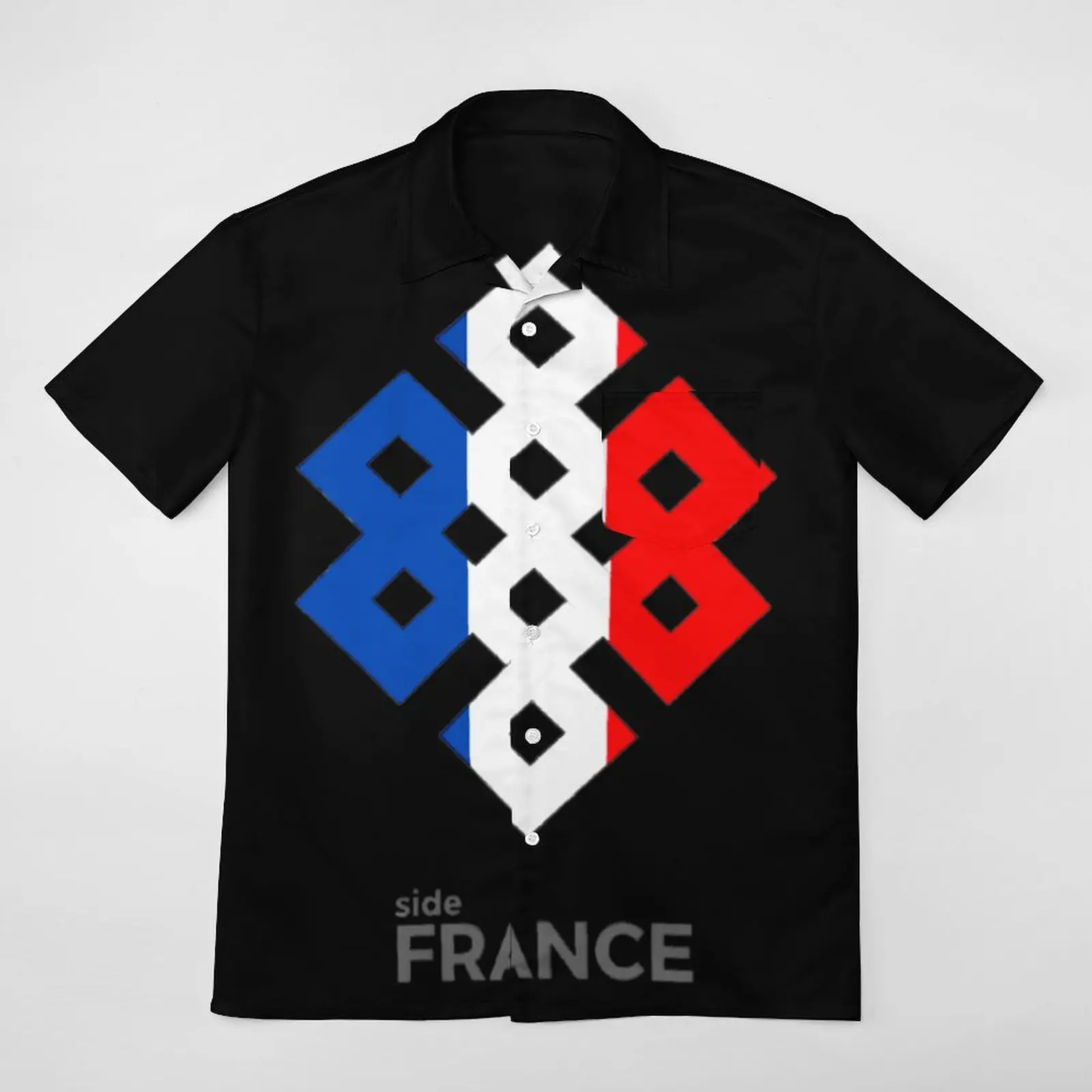 

France Flag Design Classic Graphic Vintage T-shirts Suit A Short Sleeved Shirt High Grade Going Out USA Size