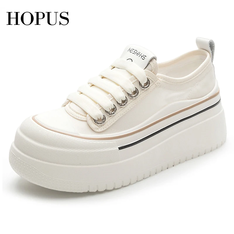 

HOPUS Woman Platform Sneakers Round Toe Breathable Summer Mesh Shoes For Women 2023 New Korean Style Casual Sneakers Female Thin